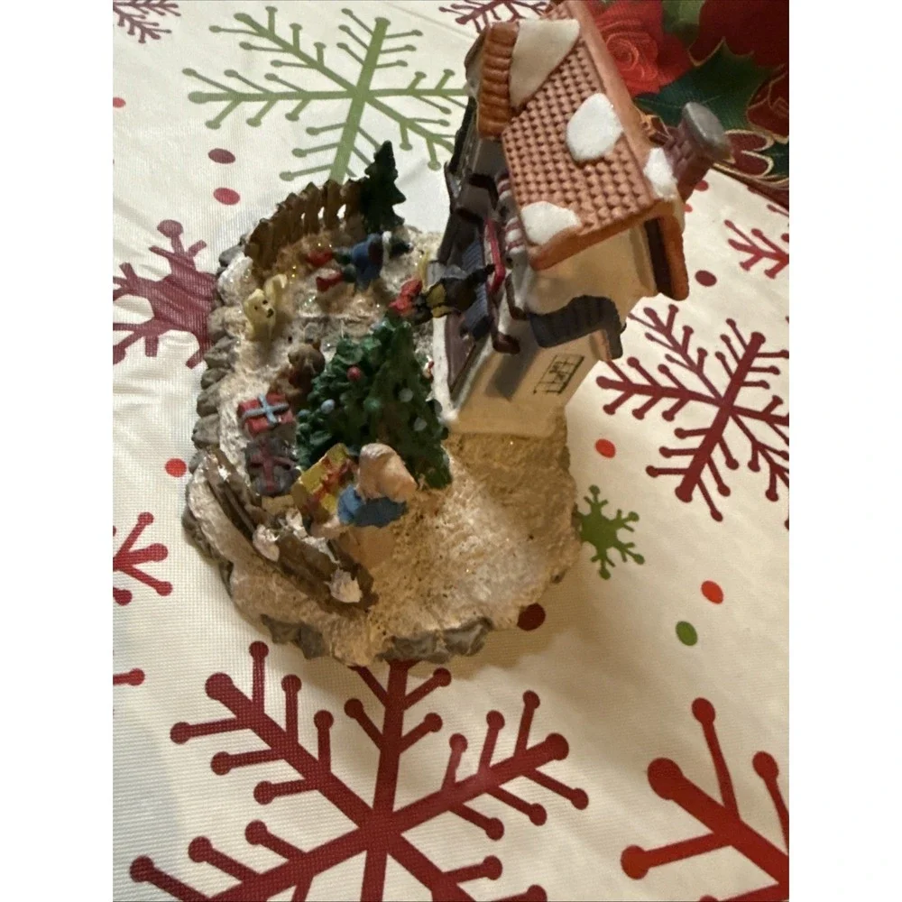 Santa's Toy Workshop Christmas House Figurine Snow Village Decorations Authentic